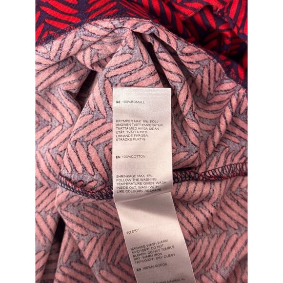 Marimekko Top Medium Womens Relaxed Jersey Knit Patterned Print Short Sleeve - Picture 8 of 8